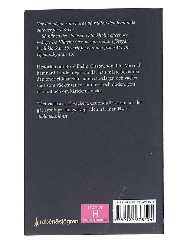Mio, min Mio - Astrid Lindgren - Lastenkirjat - 10105612745 - 1