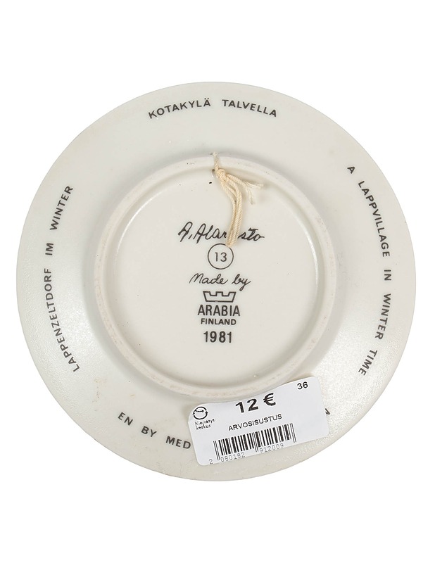 ARABIA Lappi Kotakylä talvella seinälautanen - Designsuosikit - 10105612843 - 1