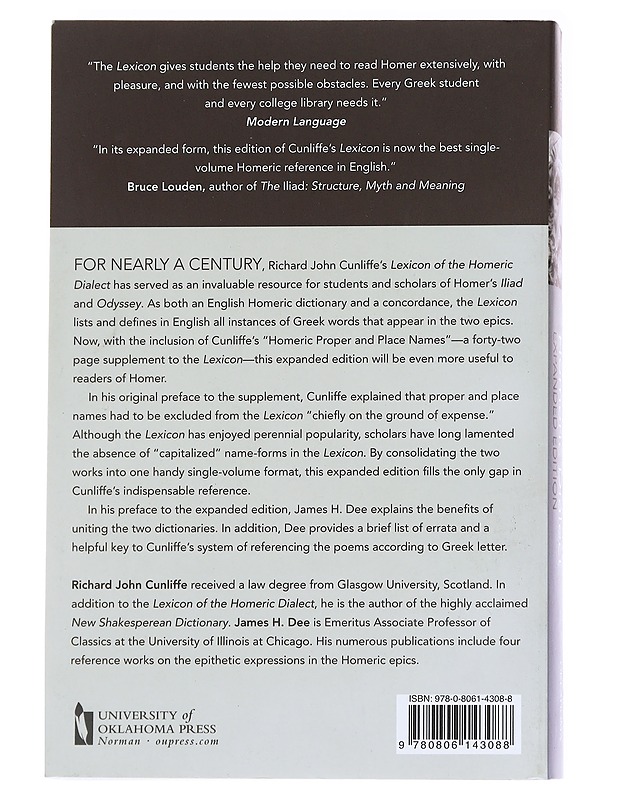 A Lexicon of the Homeric Dialect Expanded Edition - Richard John Cunliffe  - Matkaoppaat ja sanakirjat - 10105612862 - 1