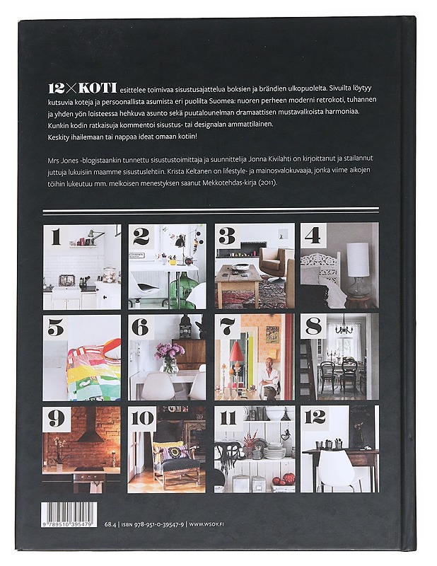 12 x koti - Kivilahti, Jonna - Sisustuskirjat - 10105613097 - 1