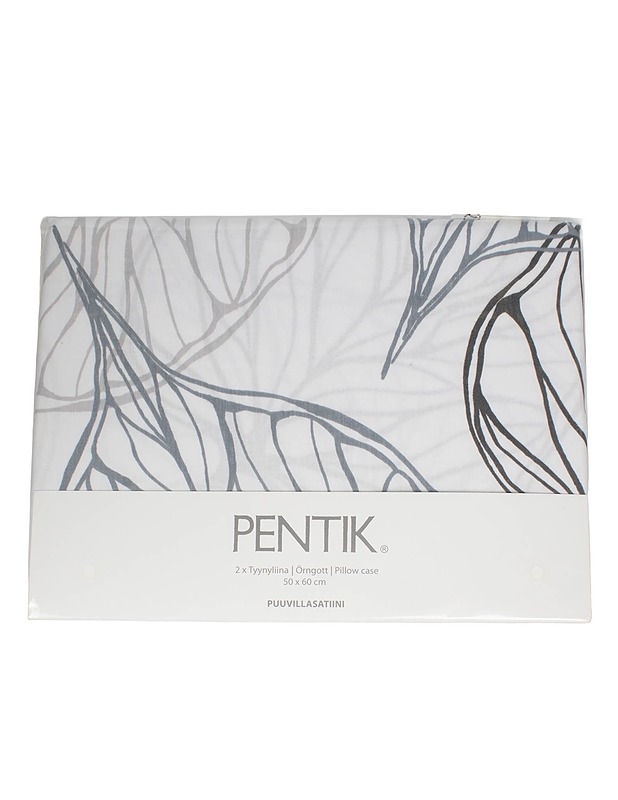 PENTIK Elegia puuvillasatiinityynyliina, 50x60 cm, 2 kpl - Designsuosikit - 10105613207 - 0