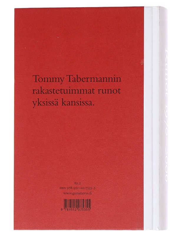 Runot 1970-2006 - Tabermann, Tommy - Runot ja näytelmät - 10105613209 - 1