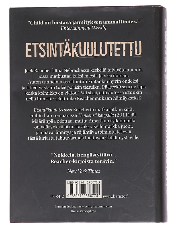 Etsintäkuulutettu - Child, Lee - Romaanit ja novellit - 10105613527 - 1