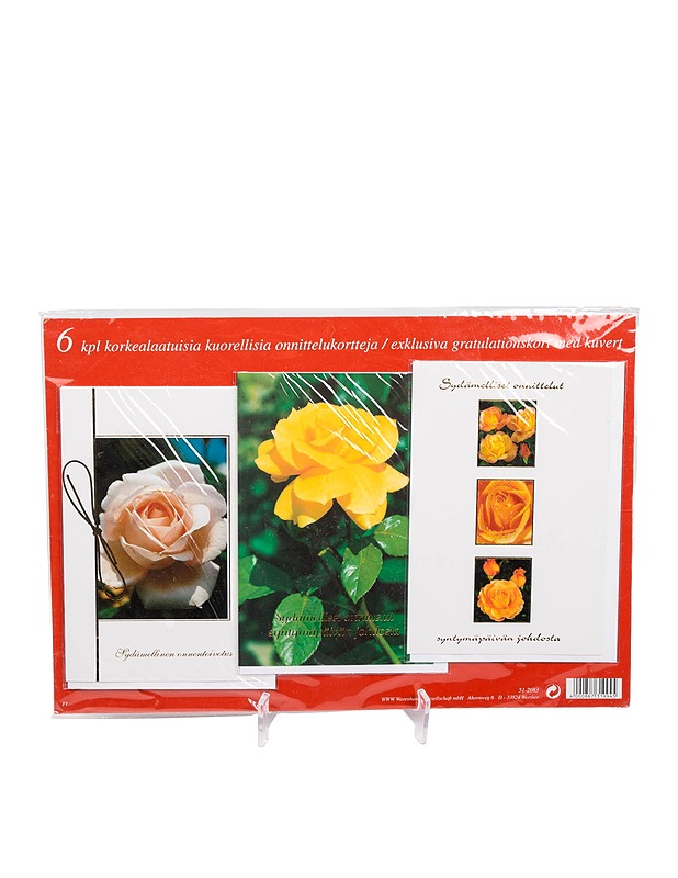 Onnittelukortti ja kuori, 6 paria - Askartelu - 10105613633 - 0