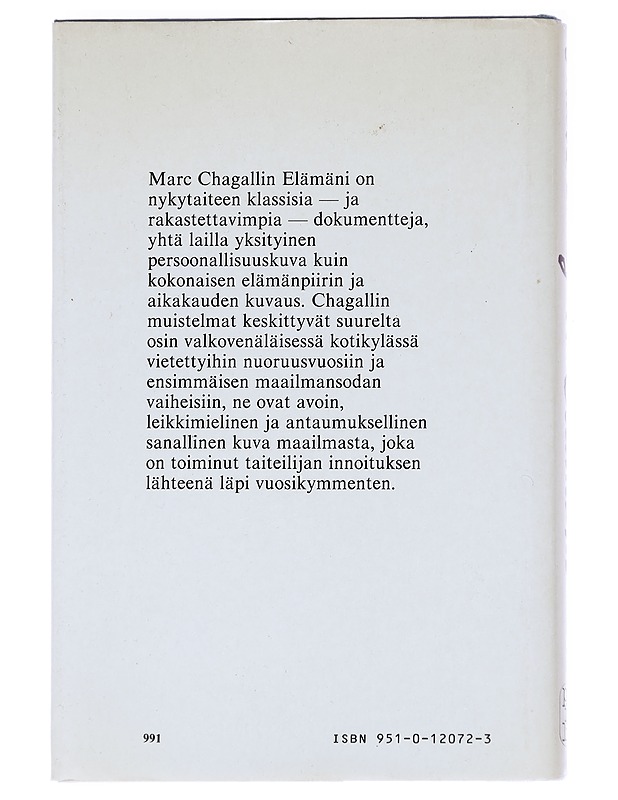 Marc Chagall - Elämäni - Tietokirjat - 10105613752 - 1