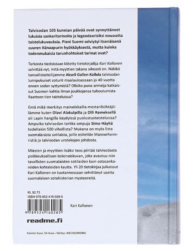 Talvisota, miehet ja myytit - Kari Kallonen - Elämäkerrat ja muistelmat - 10105613874 - 1