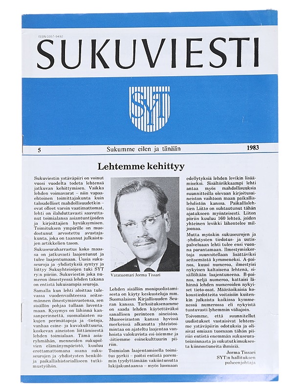 Sukuviesti No. 5 / 1983 - Lehdet - 10105613975 - 0