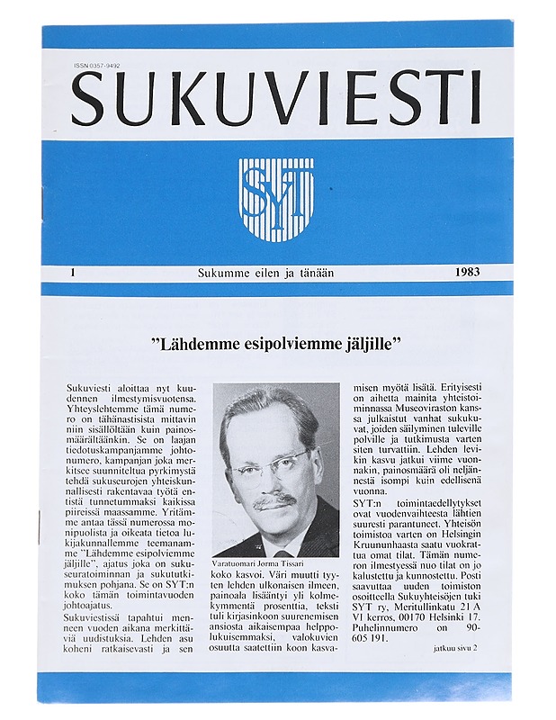  Sukuviesti No. 1 / 1983 - Lehdet - 10105613979 - 0