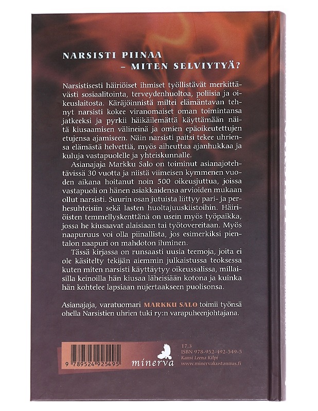 Narsisti : parisuhteessa, työpaikalla, naapurina, oikeussalissa - Markku Salo - Tietokirjat ja oppaat - 10105614011 - 1