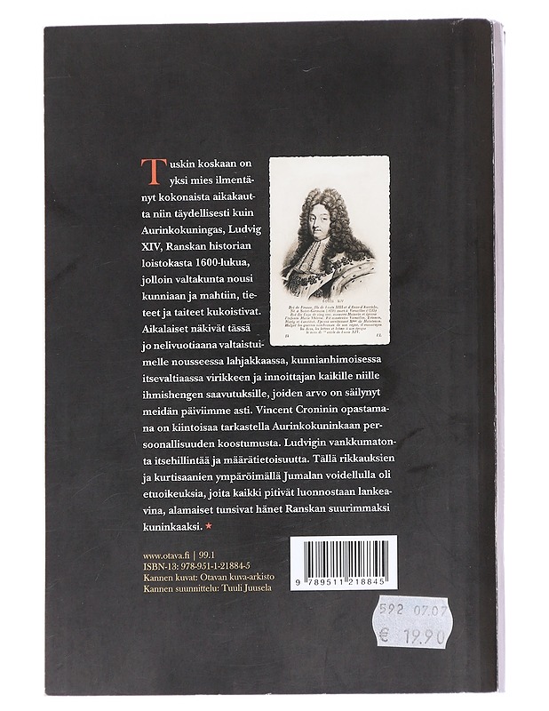 Ludvig XIV : kuningas ja ihminen - Cronin, Vincent - Historiakirjat - 10105614054 - 1