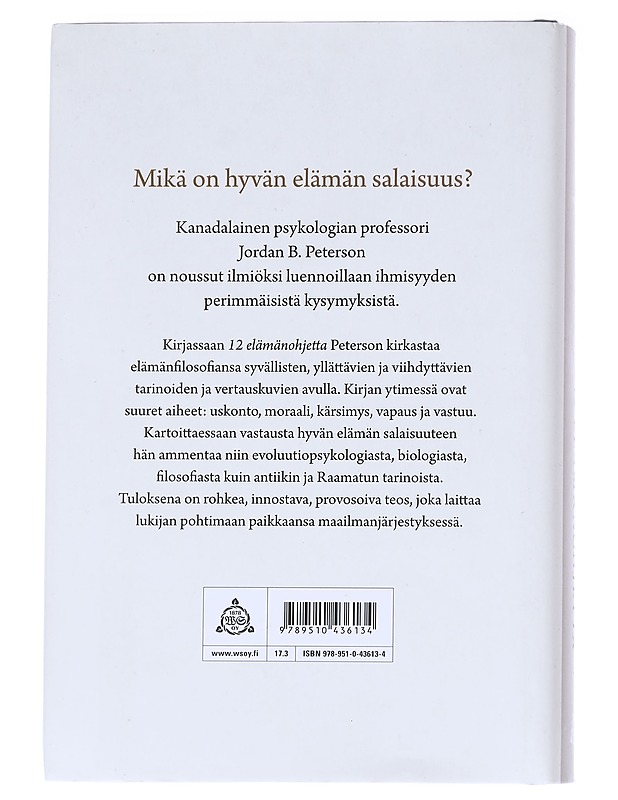 12 elämänohjetta : käsikirja kaaosta vastaan - Peterson, Jordan B. - Tietokirjat ja oppaat - 10105614108 - 1