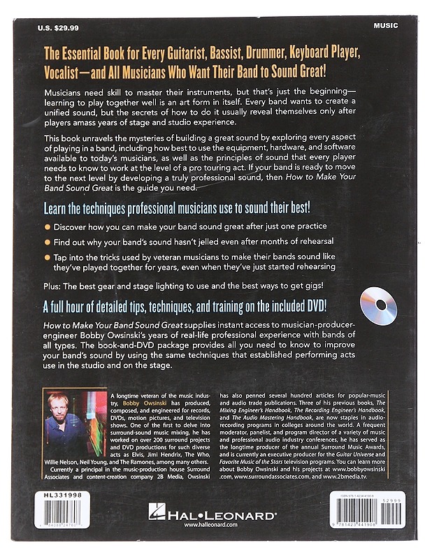 How to make your band sound great - Bobby Owsinski - Tietokirjat ja oppaat - 10105614181 - 1