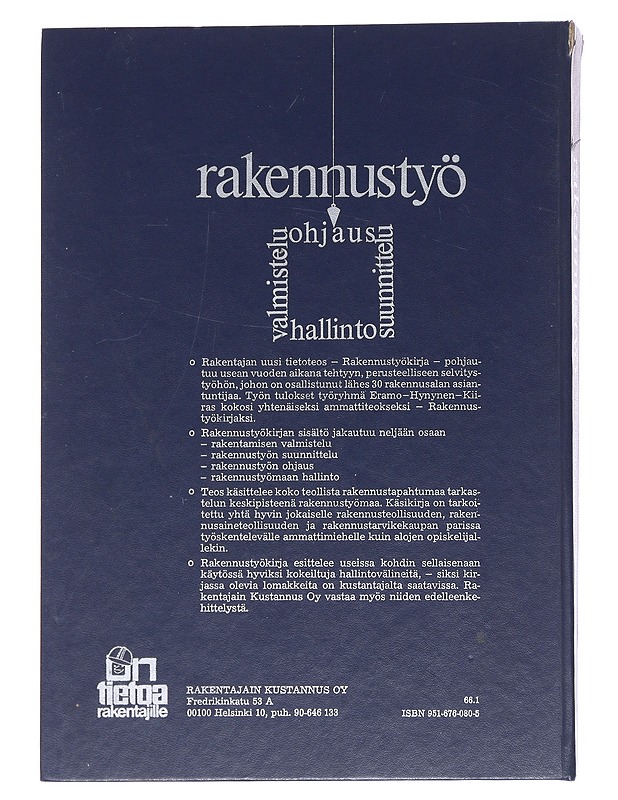 Rakennustyö - Eramo, Olavi - Tietokirjat ja oppaat - 10105614408 - 1