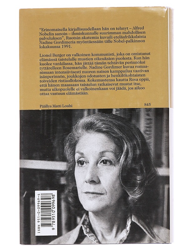 Burgerin tytär - Gordimer, Nadine - Romaanit ja novellit - 10105614450 - 1