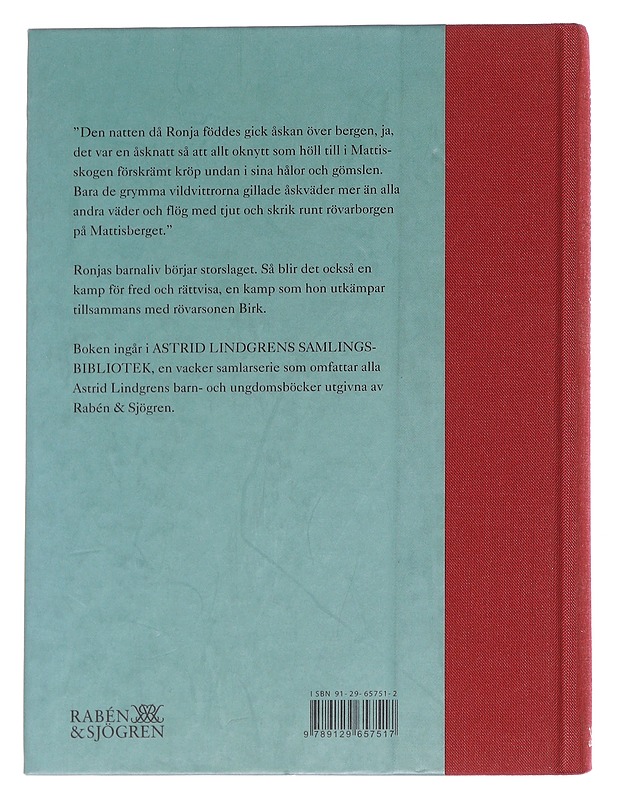 Ronja rövardotter - Lindgren, Astrid - Lastenkirjat - 10105614483 - 1