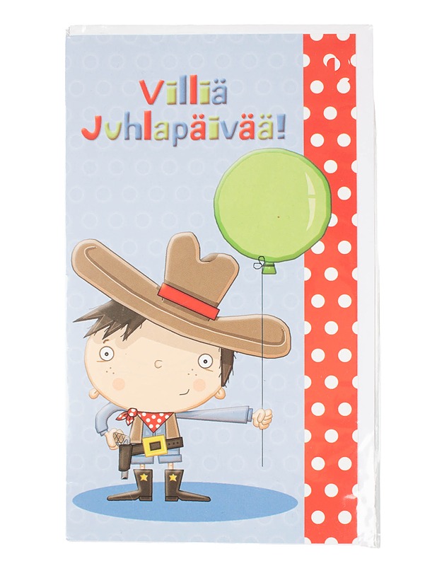 KARTO Villiä juhlapäivää onnittelukortti ja kuori - Askartelu - 10105614508 - 0