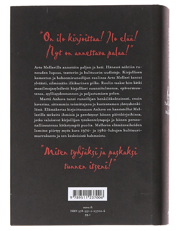 Romua rakkauden valtatiellä / Arto Mellerin elämä - Martti Anhava - Elämäkerrat ja muistelmat - 10105614594 - 1