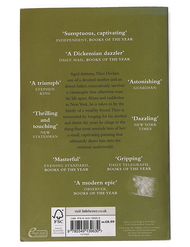 The goldfinch - Donna Tartt - Romaanit ja novellit - 10105614637 - 1