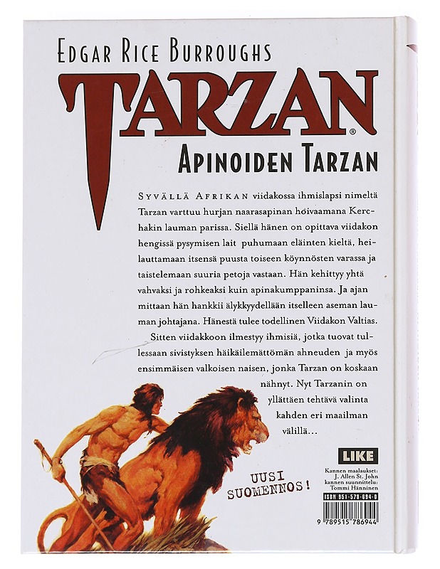 Apinoiden Tarzan - Edgar Rice Burroughs - Kaunokirjallisuus - 10105614705 - 1