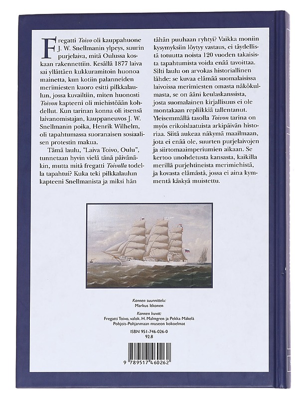Laiva Toivo, Oulu - Yrjö Kaukiainen - Historiakirjat - 10105614976 - 1