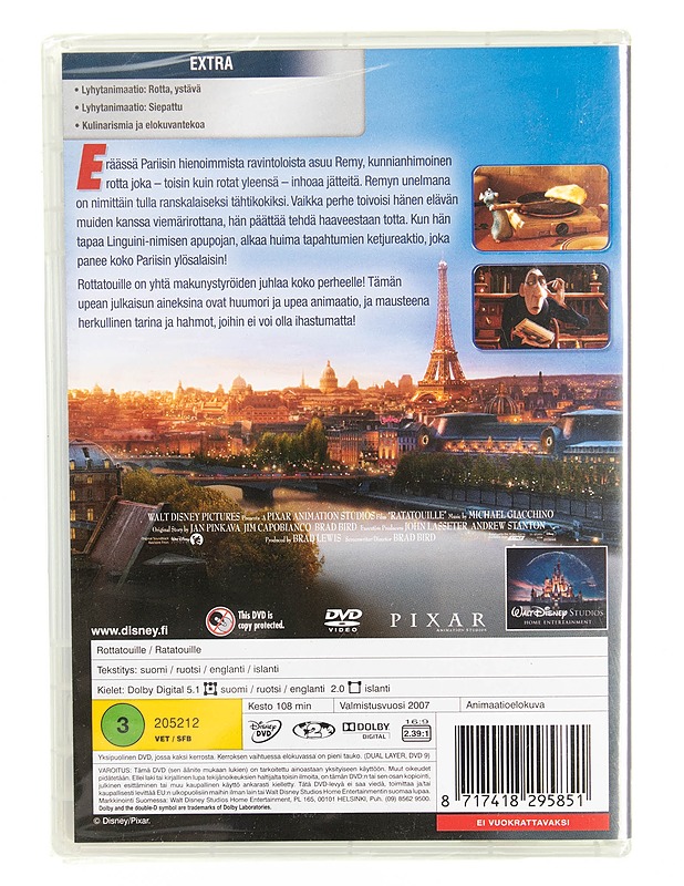 Disney/Pixar : Rottatouille - DVD - DVD-elokuvat - 10105615092 - 1