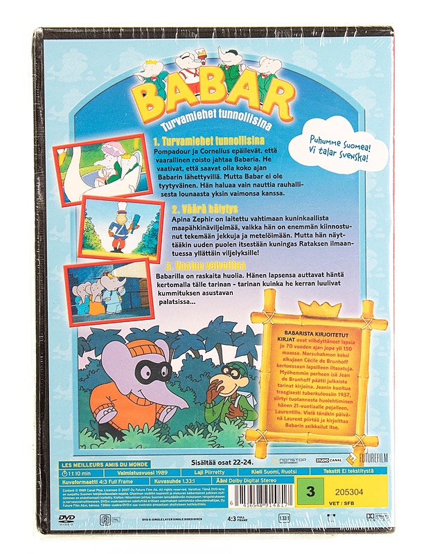 Babar turvamiehet tunnollisina - DVD - DVD-elokuvat - 10105615119 - 1