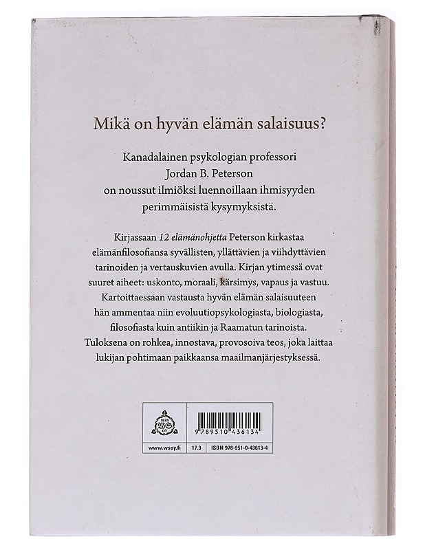 12 elämänohjetta : käsikirja kaaosta vastaan - Peterson, Jordan B. - Tietokirjat ja oppaat - 10105615153 - 1