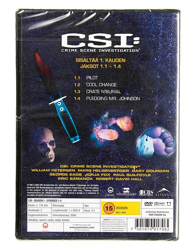 CSI: Crime scene investigation, 1. kauden jaksot 1-4 - DVD - DVD-elokuvat - 10105615157 - 1