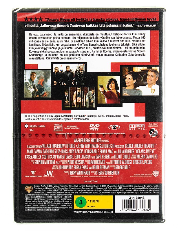 Ocean's Twelve - DVD - DVD-elokuvat - 10105615354 - 1