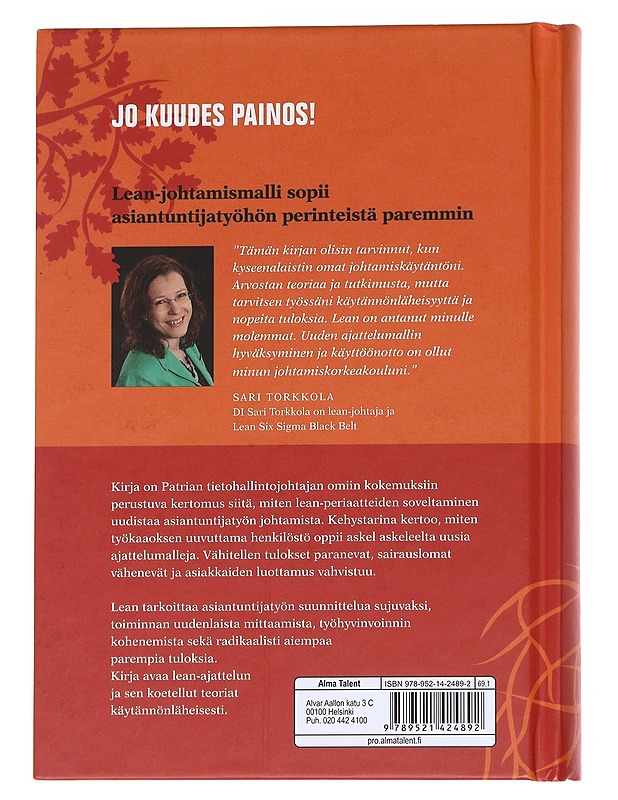 Lean asiantuntijatyön johtamisessa - Sari Torkkola - Kirja lahjaksi - 10105615400 - 1