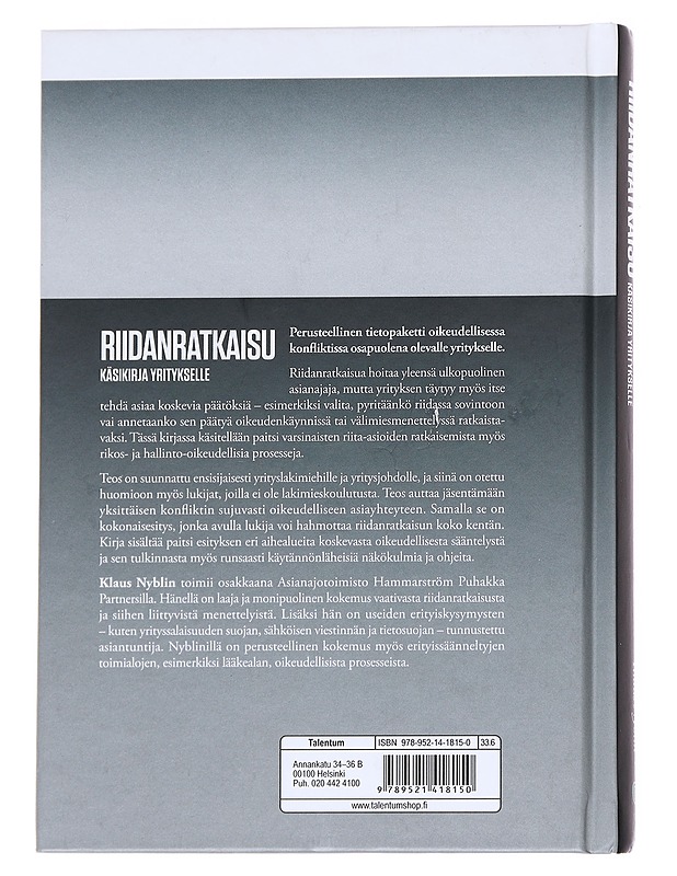 Riidanratkaisu : käytännön käsikirja - Klaus Nyblin - Tietokirjat ja oppaat - 10105615414 - 1