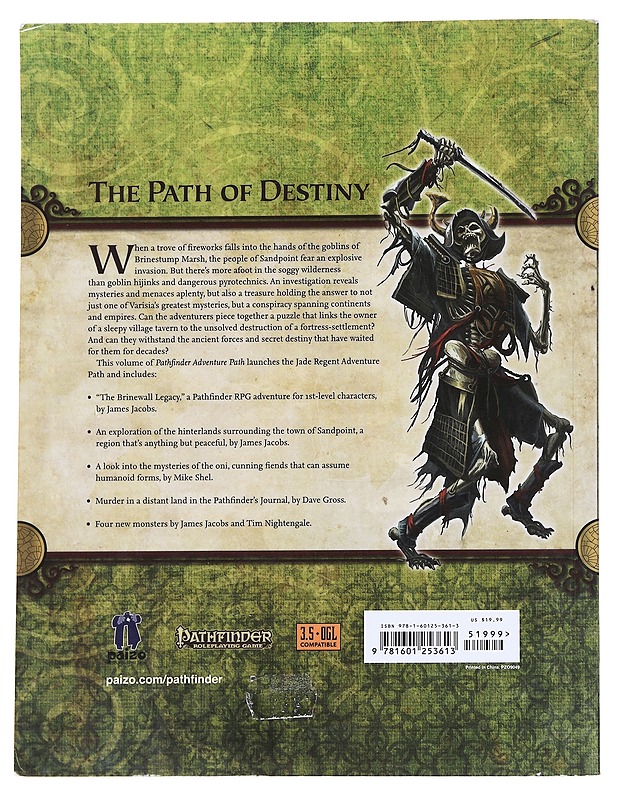 Pathfinder Adventure Path: Jade Regent Part 1 - The Brinewall Legacy - Jacobs, James - Sarjakuvat - 10105615467 - 1