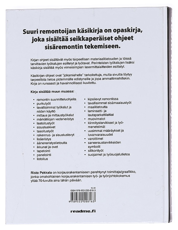 Suuri remontoijan käsikirja - Risto Pekkala - Tietokirjat ja oppaat - 10105615468 - 1