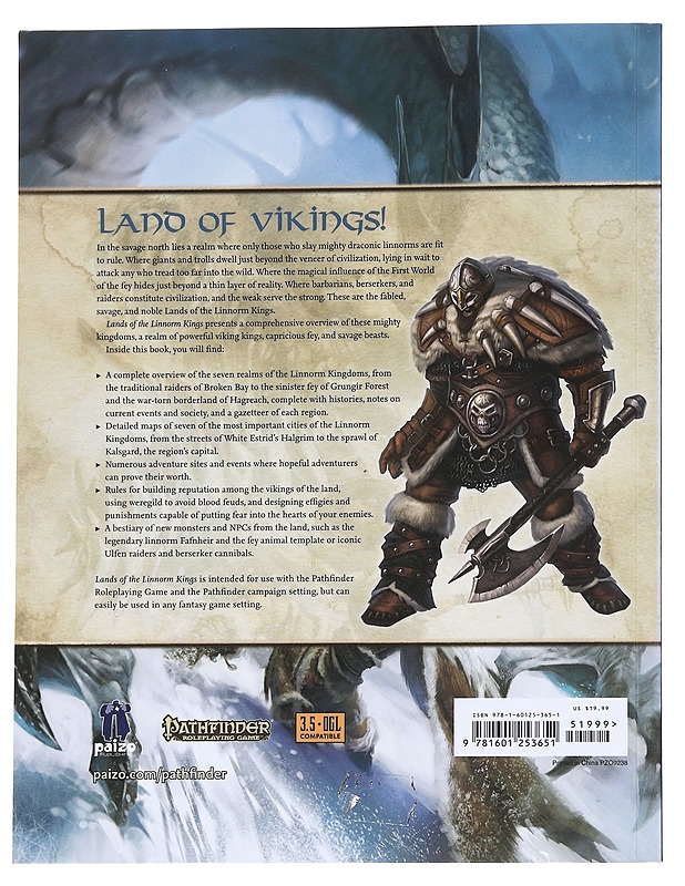 Pathfinder Campaign Setting: Lands of the Linnorm Kings - McComb, Colin - Sarjakuvat - 10105615474 - 1