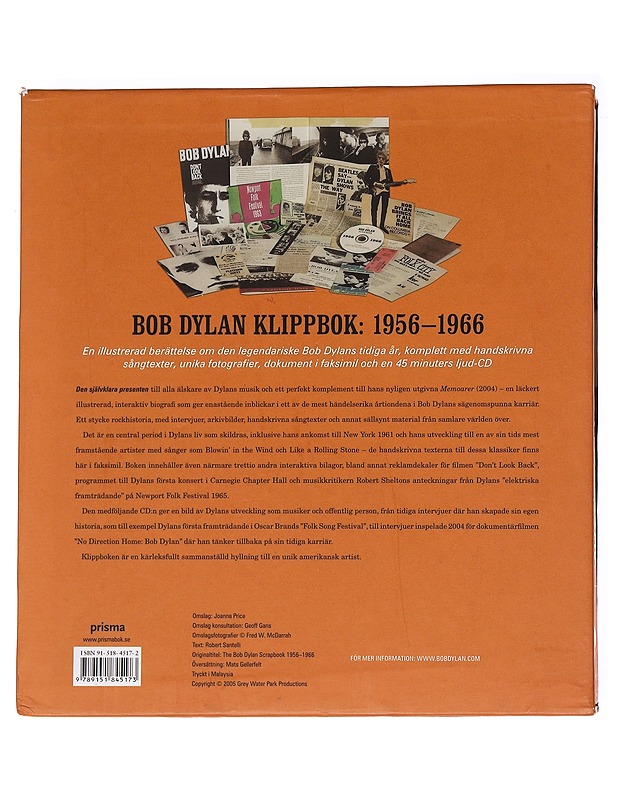 Bon Dylan Kippbok: 1956 - 1966 - Robert Santelli - Elämäkerrat ja muistelmat - 10105615491 - 1