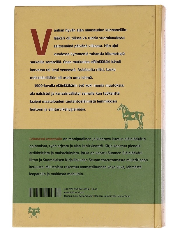 Lehmästä leopardiin  - Anneli Mäkelä-Alitalo - Historiakirjat - 10105615501 - 1