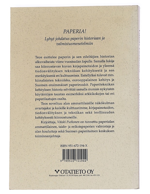 Paperia! - Väiski Putkonen - Tietokirjat - 10105615551 - 1