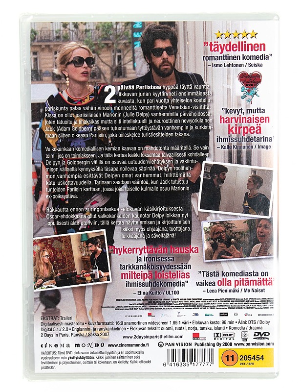 2 päivää Pariisissa - DVD - DVD-elokuvat - 10105615747 - 1