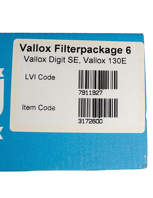 VALLOX Suodatinpakkaus nro 6, LVI 7911927 / ITEM 3172600 - Rakennustarvikkeet - 10105615824 - 1