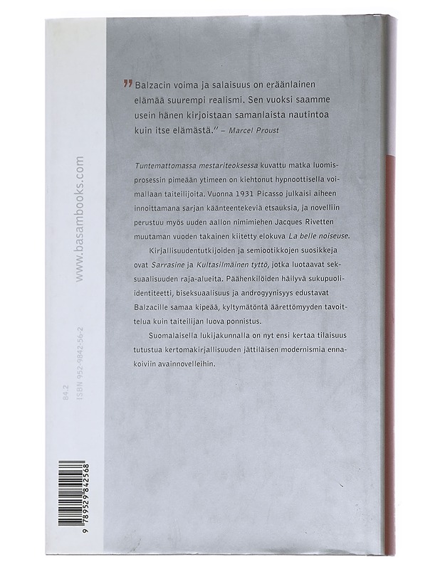 Tuntematon mestariteos ja muita novelleja - Balzac, Honoré de - Romaanit ja novellit - 10105616110 - 1