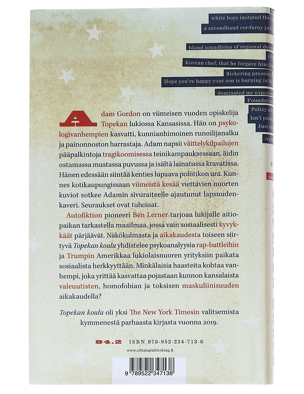 Topekan koulu - Lerner, Ben - Romaanit ja novellit - 10105616214 - 1