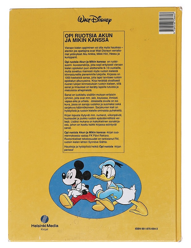 Opi ruotsia Akun ja Mikin kanssa - Disney, Walt - Lastenkirjat - 10105616227 - 1