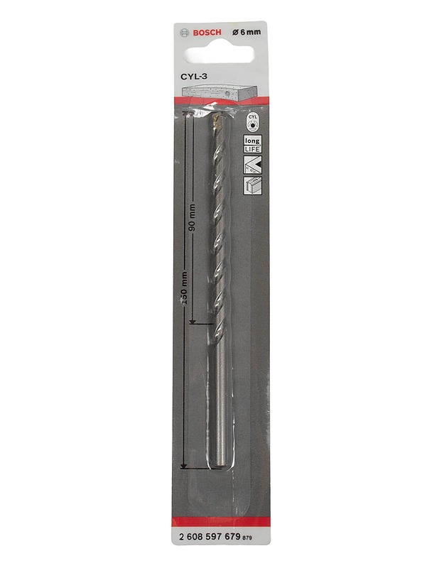 BOSCH CYL-3 poranterä, 6mm - Rakennustarvikkeet - 10105616363 - 0