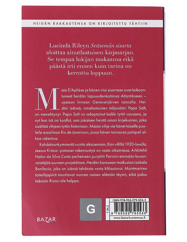 Seitsemän sisarta : Maian tarina - Riley, Lucinda - Romaanit ja novellit - 10105616368 - 1