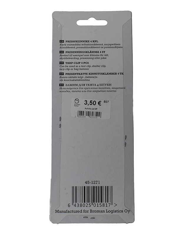 MTX GARDEN Pressukiinnike, 4 kpl - Rakennustarvikkeet - 10105616379 - 1