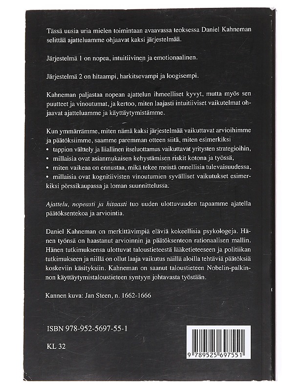 Ajattelu, nopeasti ja hitaasti - Daniel Kahneman - Harrastekirjat - 10105616381 - 1