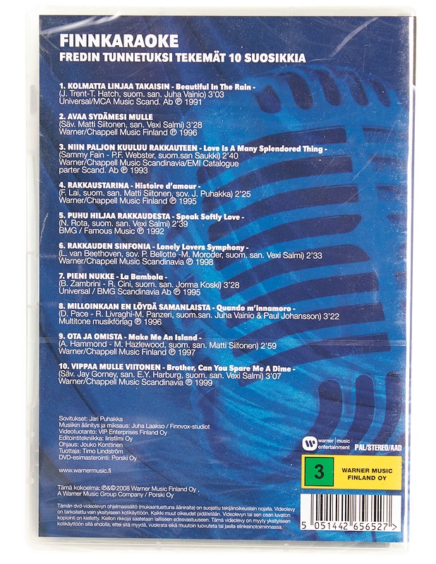 Finnkaraoke Fredi : 10 suosikkia -kotikaraoke - DVD - DVD-elokuvat - 10105616410 - 1