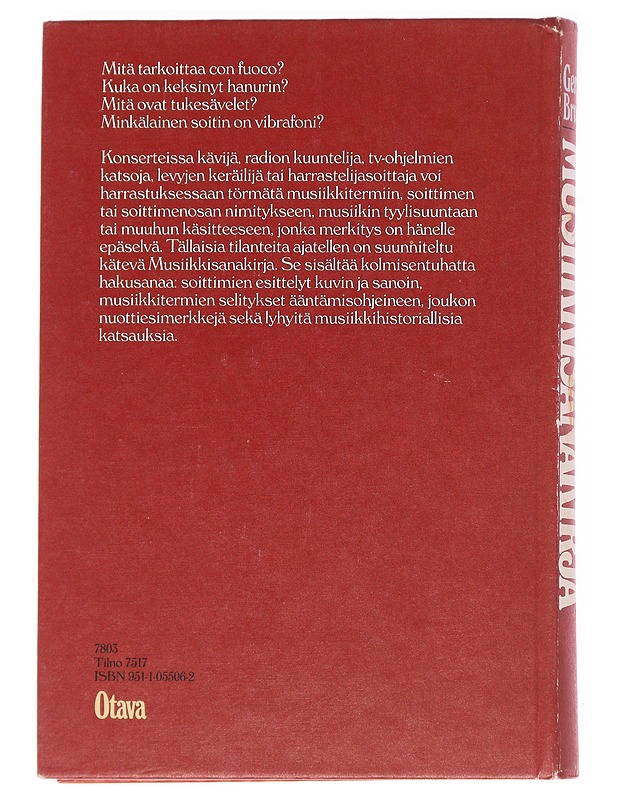 Musiikkisanakirja - Brodin, Gereon - Tietokirjat ja oppaat - 10105616495 - 1