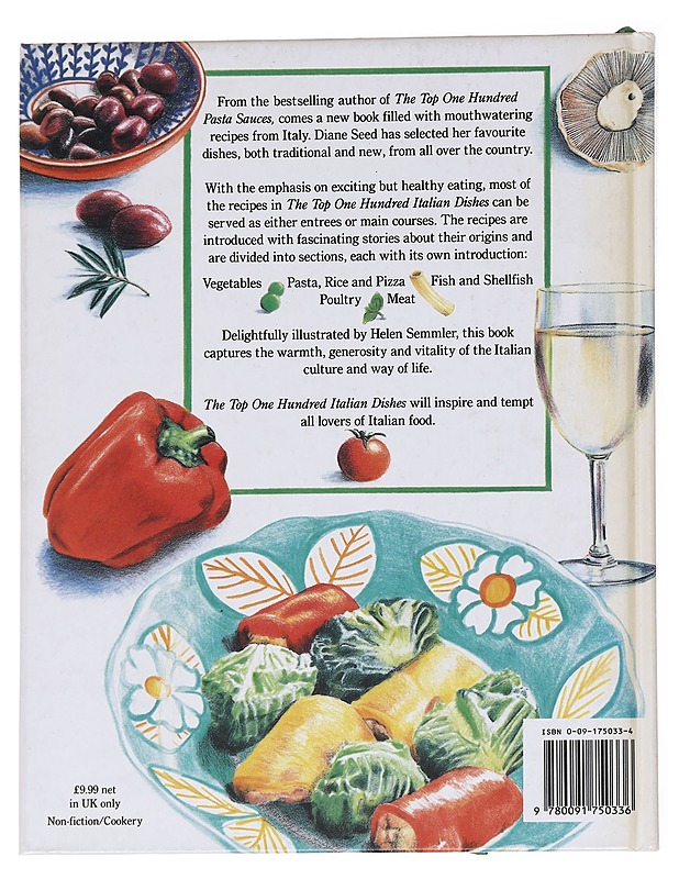 The Top 100 Italian Dishes - Diane Seed - Ruokakirjat - 10105616500 - 1