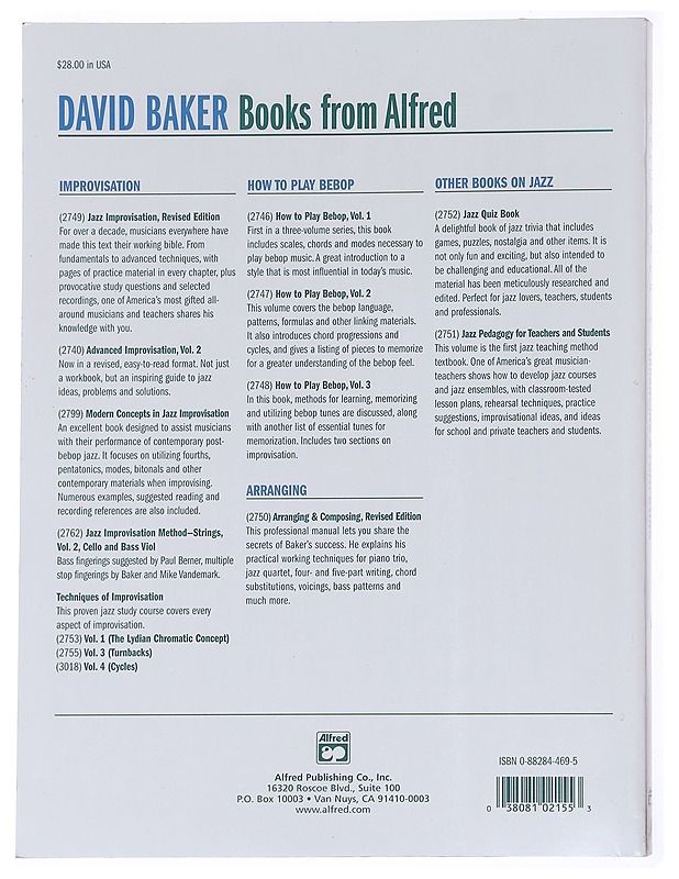 David Baker's arranging & composing - Baker, David - Musiikki- ja elokuvakirjat - 10105616555 - 1